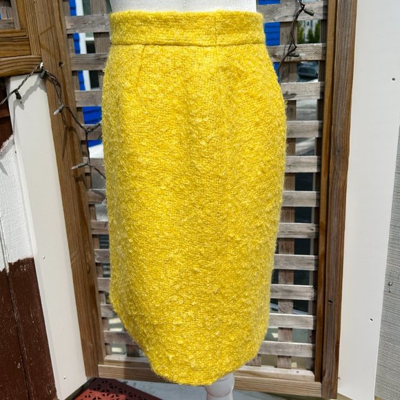 kate spade Yellow Gold Boucle Kylie Skirt (size 4) - Picture 5 of 12